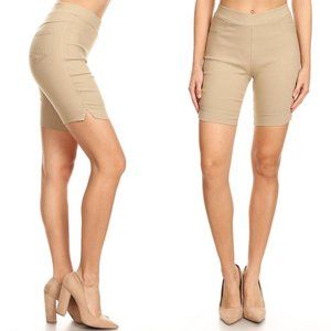 JVINI stretchy soft bermuda shorts NWT khaki